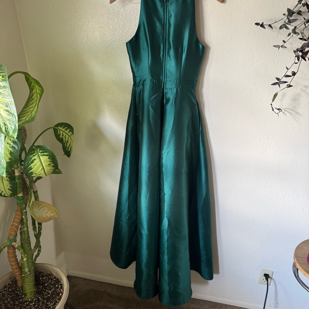 Lulus | Broadway Show Emerald Green High-Low Gown - Picture 6 of 7